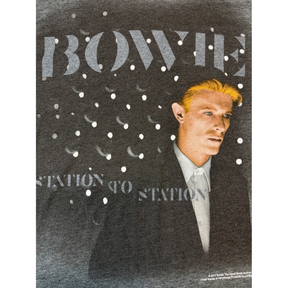 David Bowie Other - David Bowie Station to Station Graphic T-Shirt Mens Medium Heather Grey Rock Tee